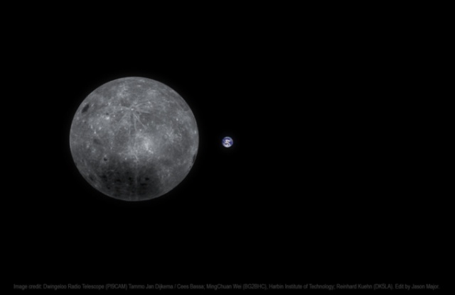 Земля и обратная сторона Луны на одном снимке всячина