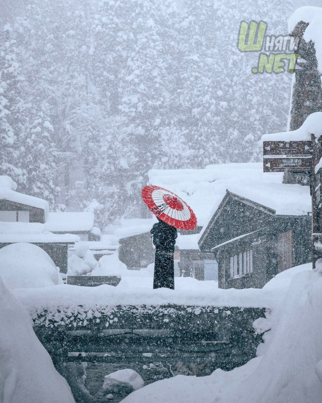 Зима в префектурах Японии япония