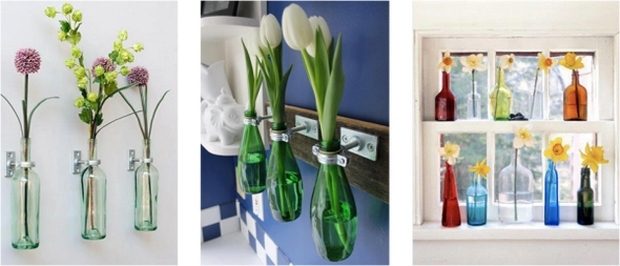 20 стильных предметов интерьера, сделанных стеклянных бутылок декор