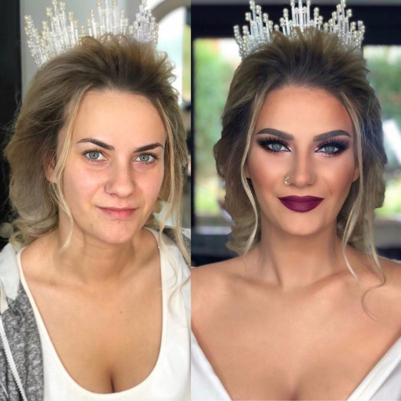 От Золушки к принцессе: удивительные превращения в невест с помощью макияжа интересное