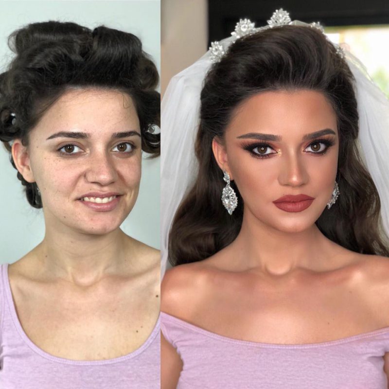 От Золушки к принцессе: удивительные превращения в невест с помощью макияжа интересное